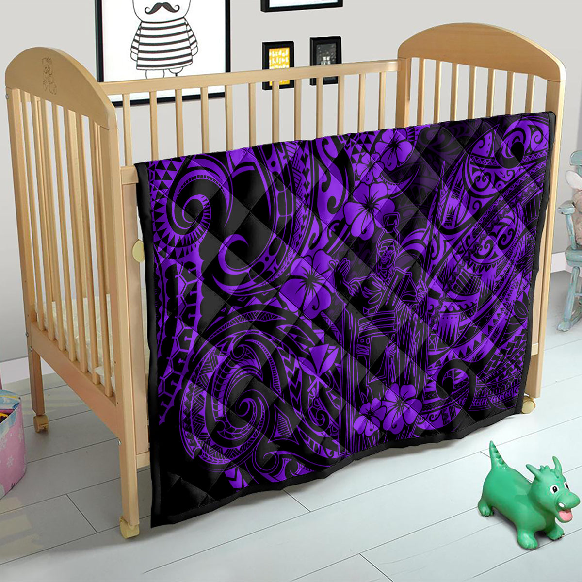 Hawaii King Kamehameha Quilt Polynesian Pattern Purple Version LT01 - Polynesian Pride