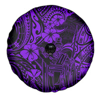 Hawaii King Kamehameha Spare Tire Cover Polynesian Pattern Purple Version LT01 - Polynesian Pride
