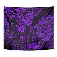 Hawaii King Kamehameha Tapestry Polynesian Pattern Purple Version LT01 - Polynesian Pride