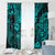 Hawaii King Kamehameha Window Curtain Polynesian Pattern Turquoise Version LT01 - Polynesian Pride