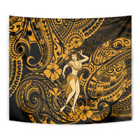 Hawaii Hula Girl Tapestry Polynesian Pattern Gold Version LT01 - Polynesian Pride