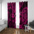 Hawaii Hula Girl Window Curtain Polynesian Pattern Pink Version LT01 Grommets Pink - Polynesian Pride