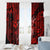 Hawaii Hula Girl Window Curtain Hibiscus Hawaii Tribal Tattoo Red Version LT01 - Polynesian Pride