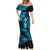 Hawaii Hula Girl Mermaid Dress Hibiscus Hawaii Tribal Tattoo Sky Blue Version LT01 - Polynesian Pride