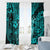 Hawaii Hula Girl Window Curtain Hibiscus Hawaii Tribal Tattoo Turquoise Version LT01 - Polynesian Pride