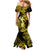 Hawaii Hula Girl Mermaid Dress Hibiscus Hawaii Tribal Tattoo Yellow Version LT01 - Polynesian Pride