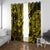 Hawaii Hula Girl Window Curtain Hibiscus Hawaii Tribal Tattoo Yellow Version LT01 Grommets Yellow - Polynesian Pride