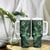 Hawaii Pineapple Tumbler With Handle Paradise Flowers Pacific With Green Polynesian Tribal