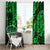 Hawaii Pineapple Window Curtain Paradise Flowers Pacific With Green Polynesian Tribal LT01 - Polynesian Pride