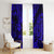 Hawaii Pineapple Window Curtain Paradise Flowers Pacific With Navy Blue Polynesian Tribal LT01 - Polynesian Pride