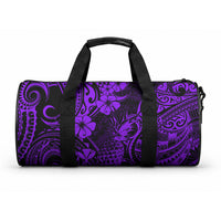 Hawaii Pineapple Duffle Bag Polynesian Pattern Purple Version