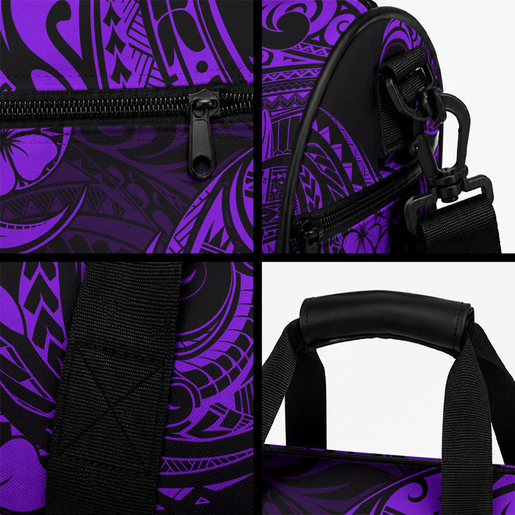 Hawaii Pineapple Duffle Bag Polynesian Pattern Purple Version