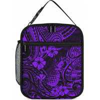 Hawaii Pineapple Lunch Bag Polynesian Pattern Purple Version