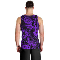 Hawaii Pineapple Men Tank Top Polynesian Pattern Purple Version LT01 - Polynesian Pride