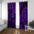 Hawaii Pineapple Window Curtain Polynesian Pattern Purple Version LT01 Grommets Purple - Polynesian Pride