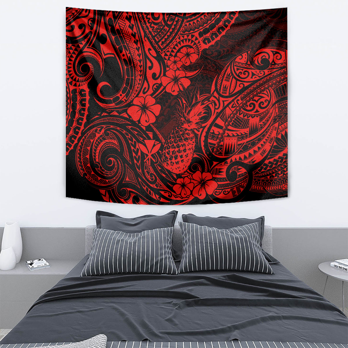 Hawaii Pineapple Tapestry Polynesian Pattern Red Version LT01 - Polynesian Pride