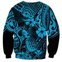 Hawaii Pineapple Sweatshirt Polynesian Pattern Sky Blue Version LT01 - Polynesian Pride