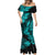 Hawaii Pineapple Mermaid Dress Polynesian Pattern Turquoise Version LT01 - Polynesian Pride