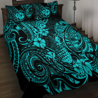 Hawaii Pineapple Quilt Bed Set Polynesian Pattern Turquoise Version LT01 - Polynesian Pride