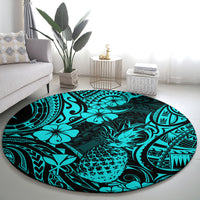 Hawaii Pineapple Round Carpet Polynesian Pattern Turquoise Version LT01 - Polynesian Pride