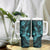 Hawaii Pineapple Tumbler With Handle Polynesian Pattern Turquoise Version