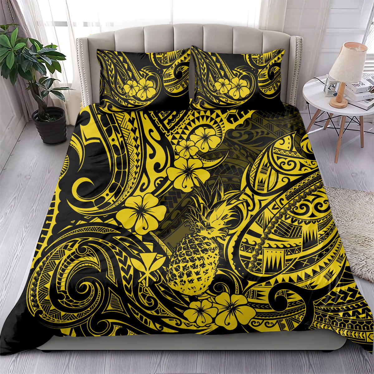 Hawaii Pineapple Bedding Set Polynesian Pattern Yellow Version LT01 - Polynesian Pride
