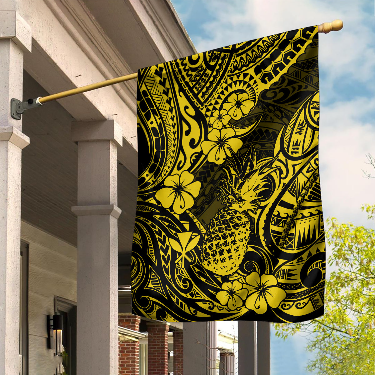 Hawaii Pineapple Garden Flag Polynesian Pattern Yellow Version LT01 House Flag Yellow - Polynesian Pride