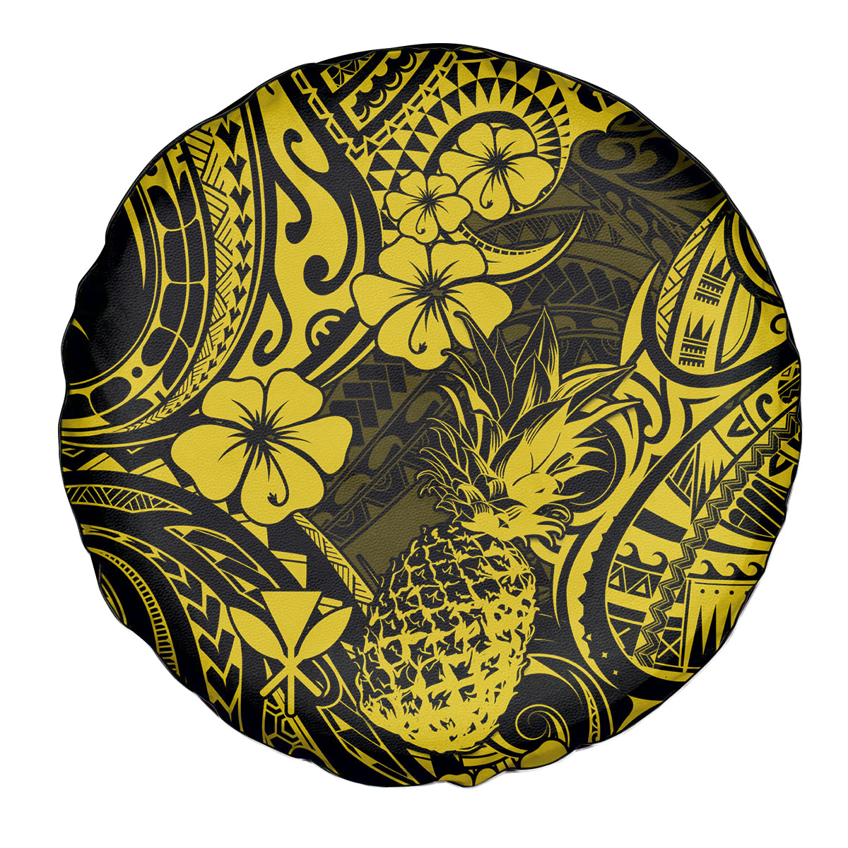 Hawaii Pineapple Spare Tire Cover Polynesian Pattern Yellow Version LT01 Yellow - Polynesian Pride