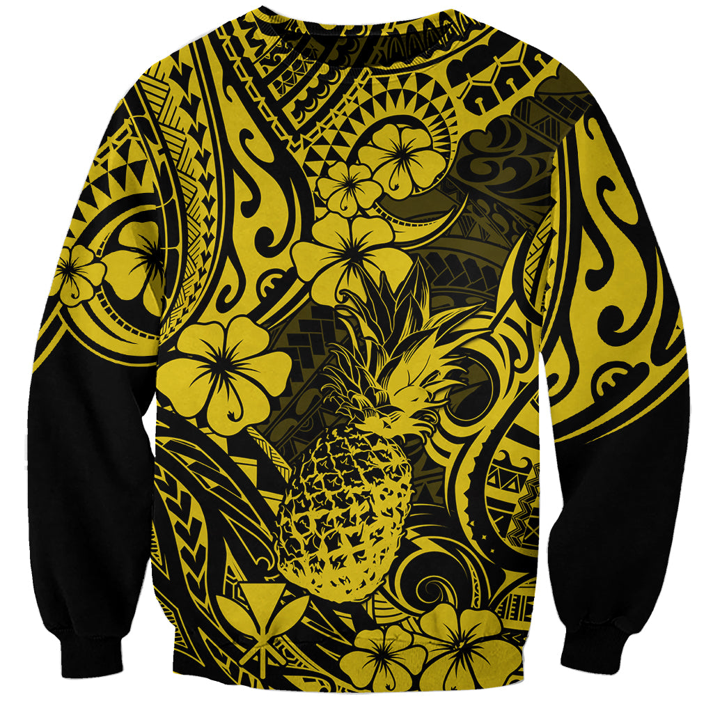 Hawaii Pineapple Sweatshirt Polynesian Pattern Yellow Version LT01 Unisex Yellow - Polynesian Pride