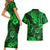 Hawaii Shaka Sign Couples Matching Short Sleeve Bodycon Dress and Hawaiian Shirt With Polynesian Hibiscus Green Unique LT01 - Polynesian Pride