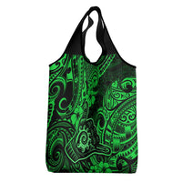 Hawaii Shaka Sign Grocery Bag With Polynesian Hibiscus Green Unique