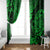 Hawaii Shaka Sign Window Curtain With Polynesian Hibiscus Green Unique LT01 - Polynesian Pride