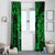 Hawaii Shaka Sign Window Curtain With Polynesian Hibiscus Green Unique LT01 - Polynesian Pride