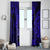 Hawaii Shaka Sign Window Curtain With Polynesian Hibiscus Navy Blue Unique LT01 - Polynesian Pride