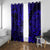 Hawaii Shaka Sign Window Curtain With Polynesian Hibiscus Navy Blue Unique LT01 Grommets Blue - Polynesian Pride