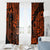 Hawaii Shaka Sign Window Curtain With Polynesian Hibiscus Orange Unique LT01 - Polynesian Pride