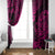 Hawaii Shaka Sign Window Curtain With Polynesian Hibiscus Pink Unique LT01 - Polynesian Pride