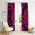 Hawaii Shaka Sign Window Curtain With Polynesian Hibiscus Pink Unique LT01 - Polynesian Pride