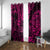 Hawaii Shaka Sign Window Curtain With Polynesian Hibiscus Pink Unique LT01 - Polynesian Pride