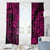 Hawaii Shaka Sign Window Curtain With Polynesian Hibiscus Pink Unique LT01 - Polynesian Pride