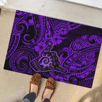 Hawaii Shaka Sign Rubber Doormat Polynesian Pattern Purple Version LT01 - Polynesian Pride