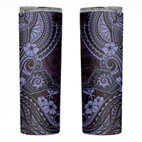 Hawaii Shaka Sign Skinny Tumbler Polynesian Pattern Purple Version
