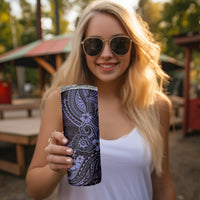 Hawaii Shaka Sign Skinny Tumbler Polynesian Pattern Purple Version