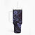 Hawaii Shaka Sign Tumbler With Handle Polynesian Pattern Purple Version