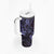 Hawaii Shaka Sign Tumbler With Handle Polynesian Pattern Purple Version