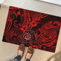 Hawaii Shaka Sign Rubber Doormat Polynesian Pattern Red Version LT01 - Polynesian Pride