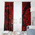 Hawaii Shaka Sign Window Curtain Polynesian Pattern Red Version LT01 - Polynesian Pride