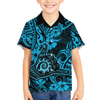 Hawaii Shaka Sign Hawaiian Shirt Polynesian Pattern Sky Blue Version LT01 - Polynesian Pride