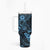 Hawaii Shaka Sign Tumbler With Handle Polynesian Pattern Sky Blue Version