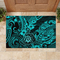 Hawaii Shaka Sign Rubber Doormat Polynesian Pattern Turquoise Version LT01 - Polynesian Pride